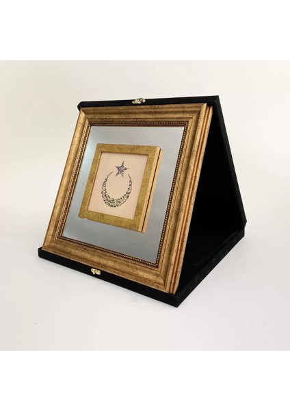 Besmele ve Kelime-I Tevhid Kadife Kutulu Çerçeveli Tablo