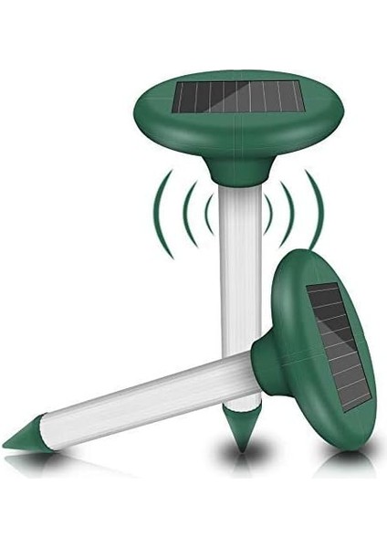 Mole Kovucu Ultrasonik Hayvan Koruma Paketi 2 Güneş Enerjili IP65 Fare Hayvanlarına Karşı Koruma Yılan Ultrasonik