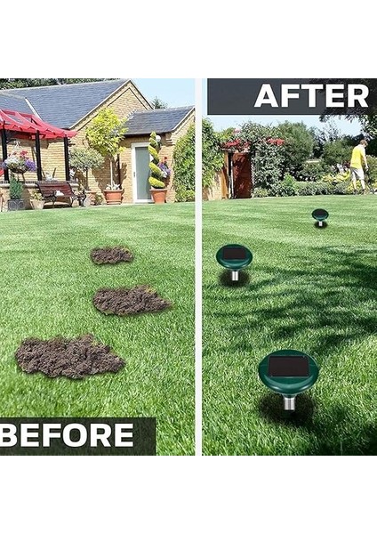 Mole Kovucu Ultrasonik Hayvan Koruma Paketi 2 Güneş Enerjili IP65 Fare Hayvanlarına Karşı Koruma Yılan Ultrasonik modelleri