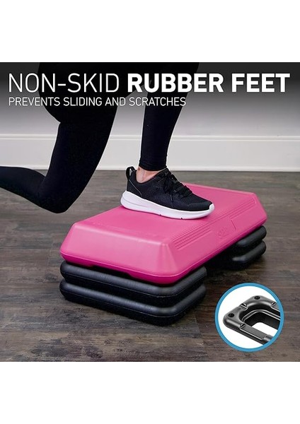 Step Circuit Size Aerobic Platform, Circuit Size Steppers For Exercise With Risers For Adjustable Home Workout, Stair Stepper For Exercise And Home Gym fırsatları