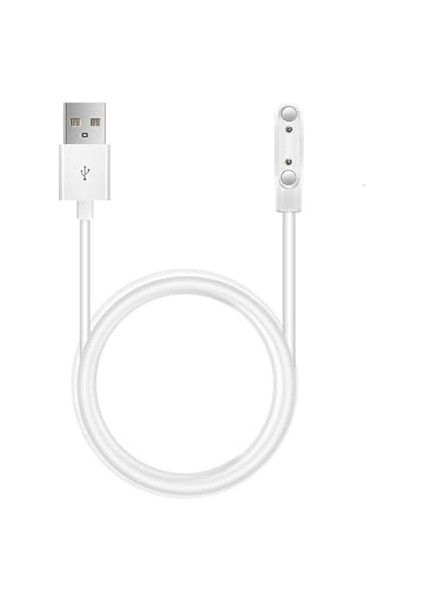 Manyetik Milkywatch Çocuk Saati Şarj Kablosu, 2.4A Hızlı Şarj, 7.62MM 2 Pim Universal, 0.6 Metre Kablo, Akım Korumalı, NRT-50104, Beyaz