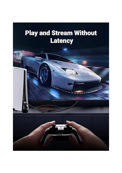 Cat8 RJ45 Ethernet Kablosu Naylon 40GBPS 2000MHZ F/ftp Ps5 Xbox One Switch Modem Yönlendirici Vb. Ile Uyumlu (1m) modelleri