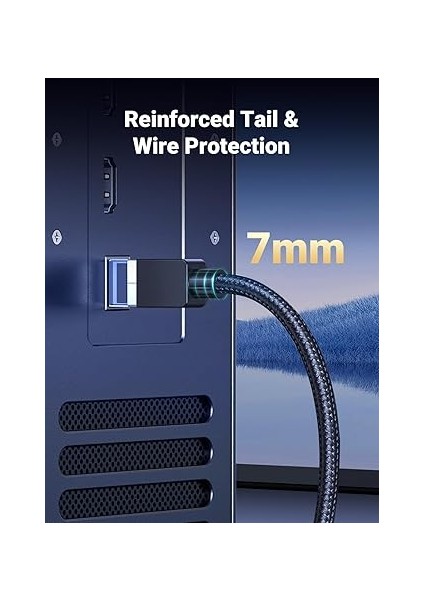 Cat8 RJ45 Ethernet Kablosu Naylon 40GBPS 2000MHZ F/ftp Ps5 Xbox One Switch Modem Yönlendirici Vb. Ile Uyumlu (1m) indirimleri