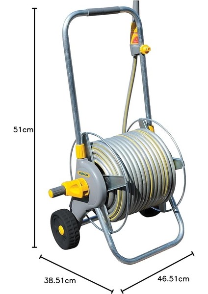 2436H 30 M Hortumlu 60 M Kapasiteli Tekerlekli Metal Hortum Toplama Sarma Araba Seti fırsatları