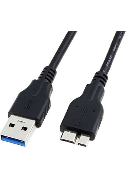 USB 3.0 Mikro Kablo, Harici Sabit Sürücü Kablosu USB 3.0 Tip A Erkek - Mikro B Kablosu Samsung Galaxy S5 Note 3 ile Uyumlu, Kamera, Harici Sabit Disk, HDD 0,5 M