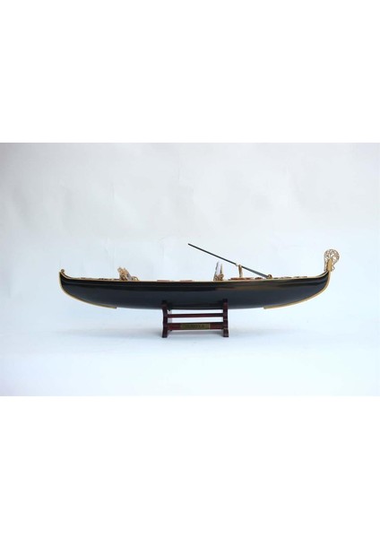 Gianhien FB0008BP Siyah Gondol Ahşap Hazır Kayık Maketi