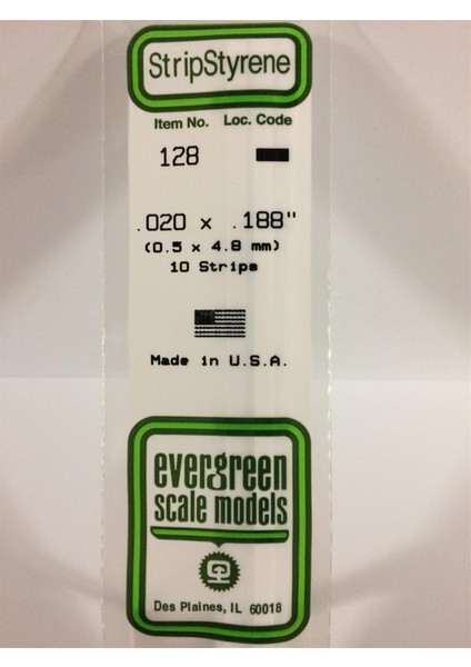 128 0,50*4,80*355 mm Köşeli Çubuk-10 Adet -Beyaz