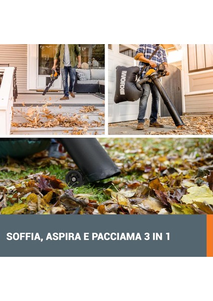 WG583E 40V 3’ü 1 Arada Yaprak Üfleme & Emme ve Parçalama – Güç ve Konfor Bir Arada