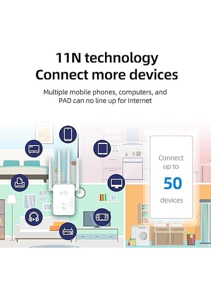 GA07 2.4ghz Kablosuz Wifi Sinyal Güçlendirici Repeater Menzil Artırıcı (Wifi 2.4 Ghz - Kendinden Fişli) fırsatları
