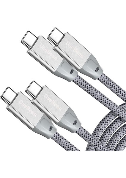 USB C - USB C Kablosu 100W 0.5m(2 Paket), USB 3.2 Gen 2x2 20GBPS Veri Aktarımı Type-C Kablo Pd 100W Hızlı Şarj, 4K Video Monitör Kablo Thunderbolt 3/4 MacBook Pro,ipad Pro,galaxy S23/S22,IMAC