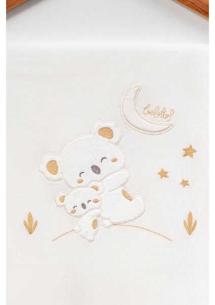 %100 Pamuk Sevimli Yavru Koala Desenli 10 Parça Kutulu Yenidoğan Hastane Çıkışı Zıbın Seti Ekru BBTF.EKR.10131 modelleri