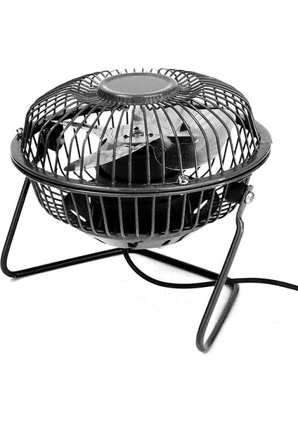 4 USB Mini Yazı Masası"fan Küçük Masaüstü Fan Sessiz ve Güçlü Metal Tasarım USB Güç Destekli (Siyah) modelleri