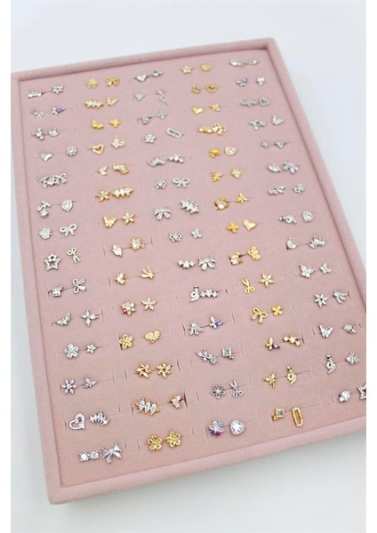 140'LI Standlı Tragus Küpe - Çok Renkli