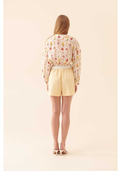 Çizgili Şort Standart Renk Y2312606_089 fırsatları