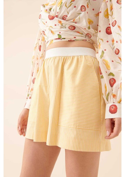 Çizgili Şort Standart Renk Y2312606_089 indirimleri