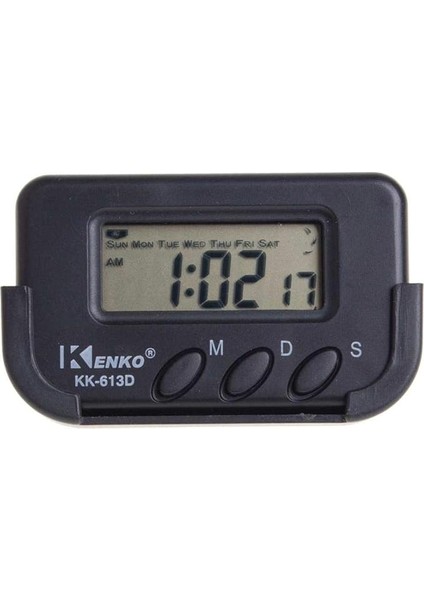 KK-613D Dijital Küçük Masa-Araba Saati-Alarm-Kronometre