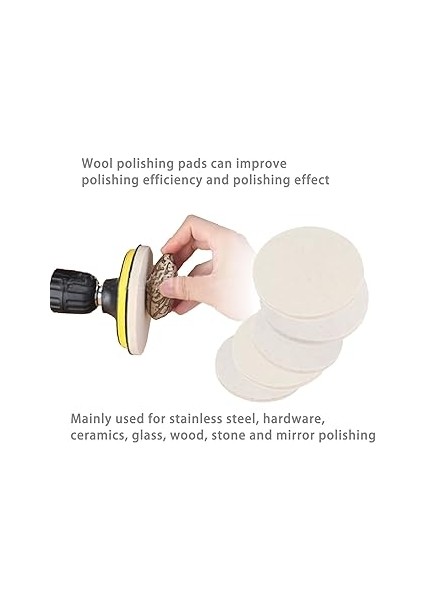 5 Adet 125 mm (5 Inç) x 8 mm (U x D) Yün Keçe Parlatma Pedi, Cam, Plastik, Metal, Mermer, Parlatma Pedi, Mutfak, Banyo Için Eksantrik Zımpara modelleri