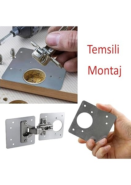 Kapak Taş Menteşe Tamir Sacı Nobel Pratik Onarım Kiti Yuva Saçı Tablası 8x8.5 cm 8 Adet fiyatları