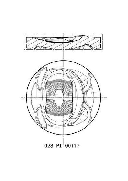 028PI00117002 PISTON SEGMAN 76.51MM 050 GOLF 5-6-JETTA 3-4-PASSAT-1.4TSI-FSI BLG BMY CAVA CTHA 2005 03C107065AQ