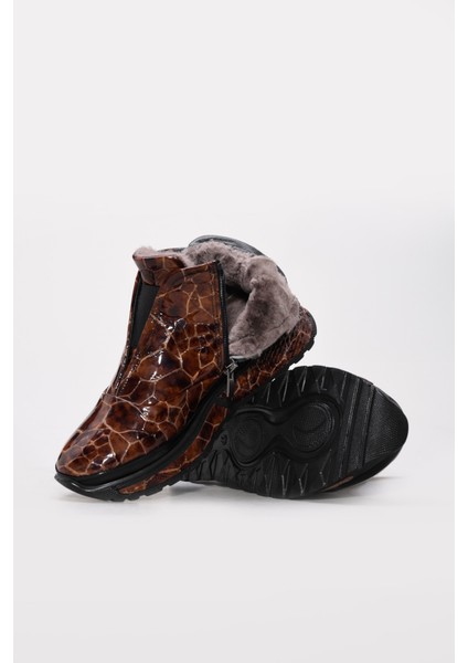 Hakiki Deri Kürklü Kadın Klasik Bot 254KZA120 modelleri