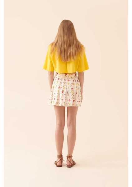 Desenli Mini Etek Standart Renk Y2315039_089 fırsatları