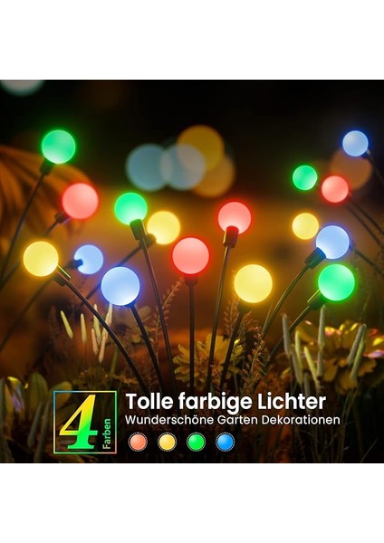 Açık Bahçe Için Güneş Lambaları, 2 Paket Ateş Böcekleri Güneş Işığı Bahçe Dekorasyonu, 2 Modlu Nane 8 Renkli Led, IP65 Su Geçirmez, Güneş Sallanan Dekoratif Işık Bahçe Balkon Ananlu Naneranda Için, , Schwarz fiyatları