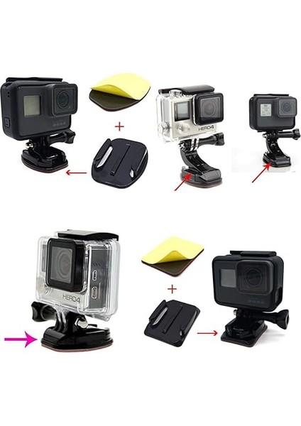 32 Adet Gopro Hero Yapışkan Pedler, Kask 3 M Yapışkan Tutucu, Düz Kavisli Yapışkan Ped, Gopro Herosession 4/3+/3/2/1 Aksiyon Kamerası ile Uyumlu, Kask Sabitlemesi Evrensel Standart Aksesuar fiyatları