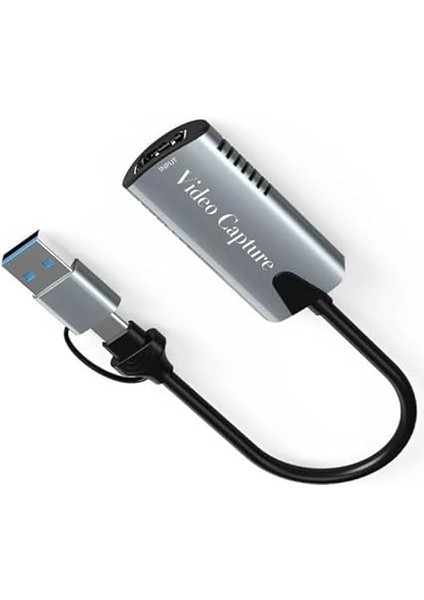 Type-C To USB 2in1 Video Capture Yakalama Kartı 4K 1080P Uçlu HDMI To Type-C Pc Bilgisayar Video Adaptör Çevirici fiyatları