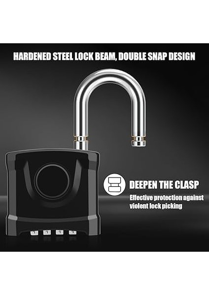 54 mm Ağır Şifreli Kilit, [tek Düğmeli Kilit] Hava Şartlarına Dayanıklı 4 Haneli Şifreli Kilit, Güvenlik Kilidi, Gömme Toka, Hırsızlığa Karşı Emniyetli Asma Kilit, Avlu, Çit, Garaj Için, Siyah modelleri