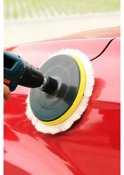 Yünü Seti 3lü Matkap Uyumlu Pasta Cila Yünü Kuzu Postu Parlatma Pedi Seti modelleri