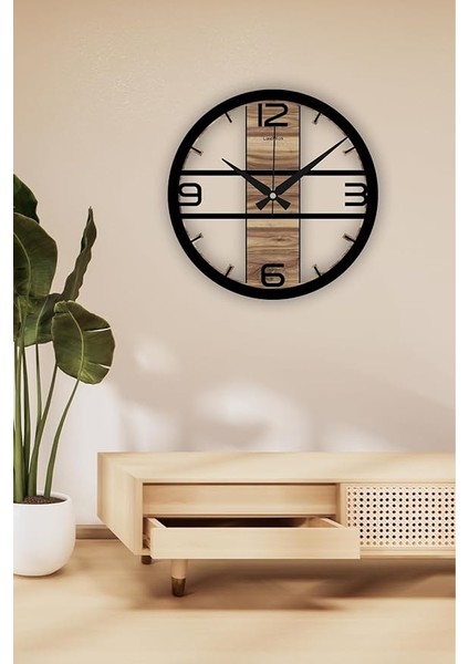 Sessiz Duvar Saati, Ahşap Modern Duvar Saati, Yeni Ev Hediyesi, Yeni Ofis Hediyesi, 60CM (60 Cm) modelleri
