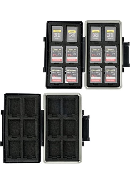 Sd Sdxc Sdhc X12 + Cfexpress Type-A Kart X12 Için Suya Dayanıklı Hafıza Kartı Kılıfı, Hafıza Kartı Kutusu Taşıma Çantası, Sd Kart Tutucu Depolama