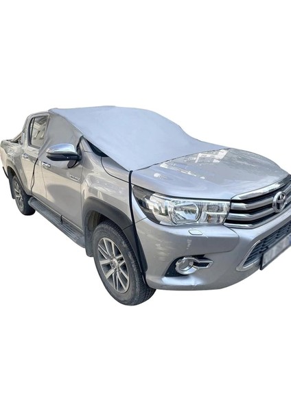 Oto Branda Araba Güneşlik Araç Buz Kar Güneş Koruyucu Yarım Branda (Büyük Boy - 180X150)