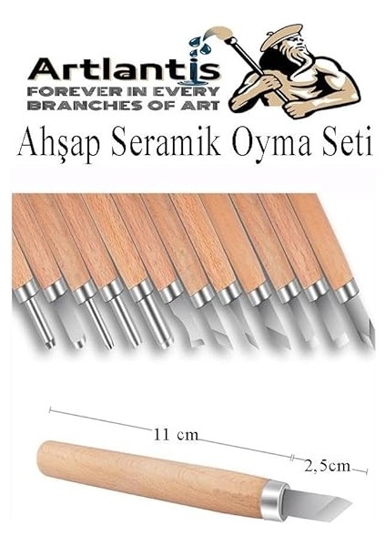 Ahşap Seramik Oyma Seti 6 Lı 1 Paket Iskarpela Seti Paslanmaz Çelik Bıçaklı Ağaç Oyma Heykel Hobi Kretuar Gravür modelleri