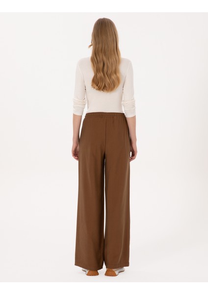 Kadın Kahverengi Loose Fit Kanvas Pantolon 50318198-VR029 fırsatları