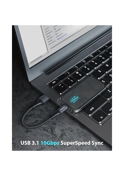 [1 Paket] USB C Kablo Kısa 30CM/0.3M 10 Gbps Veri Usb3.2 Gen2 Tip C Android Oto Kablosu Qc3.0 3.1A USB A'dan C Hızlı Şarj Cihazı Samsung NOTE20 Galaxy S23/S22 Z Flip 5 Tabs9 Pixel 8 Pro Gri fiyatları