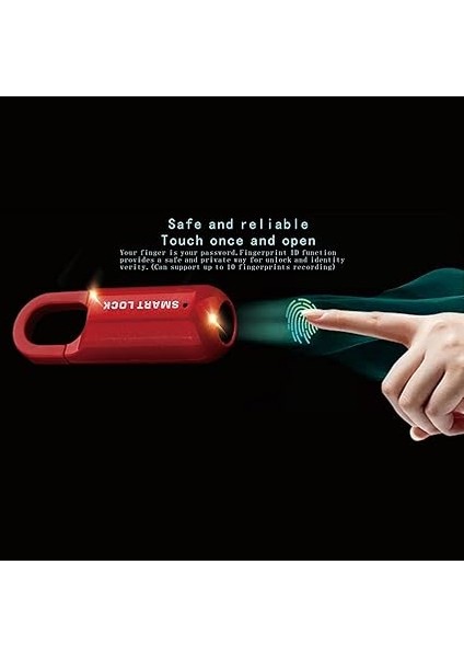 MQ-1017 Alı Pk Izi Asma Kilit Su Geçirmez Biyometrik Kilit Taşınabilir Anahtarsız Güvenlik Kilidi -Hırsızlık Kilit Bagaj Okul Çantası Bavul Çanta Dolap Bisiklet indirimleri