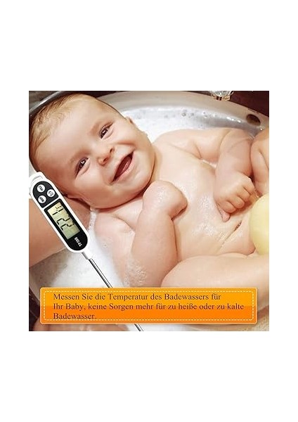 Meilliger Termometre Mutfak Evrensel Ev Termometresi Dijital Pişirme Termometresi Mutfak Termometresi Et Termometresi, Okunabilir 50°c - 300°C, °c/°f Değiştirilebilir Termometre fırsatları