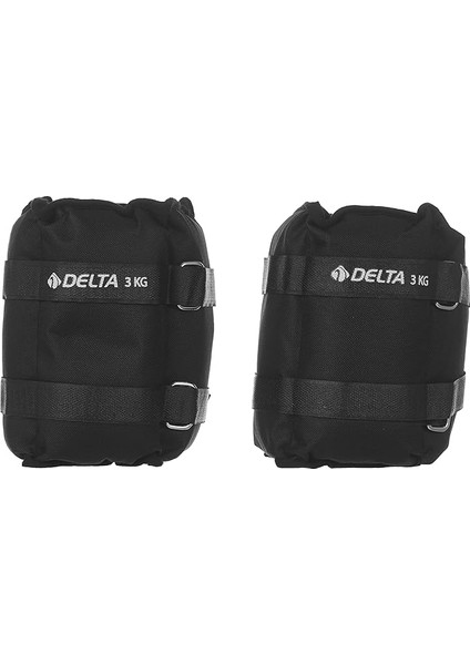 El Ayak Bilek Kas Güçlendirici Ağırlık Seti,2 x 3 Kg,siyah