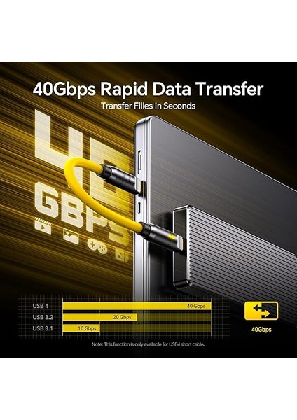 240W 8'i 1 Arada USB C Kablo ve Yıldırım Kablo Seti, Geleceğin Pd3.1 Tip C Hızlı Şarj Kablosu ve Mfi Sertifikalı Yıldırım Kablosu Seti iPhone MacBook iPad Galaxy (Amber) Için fırsatları