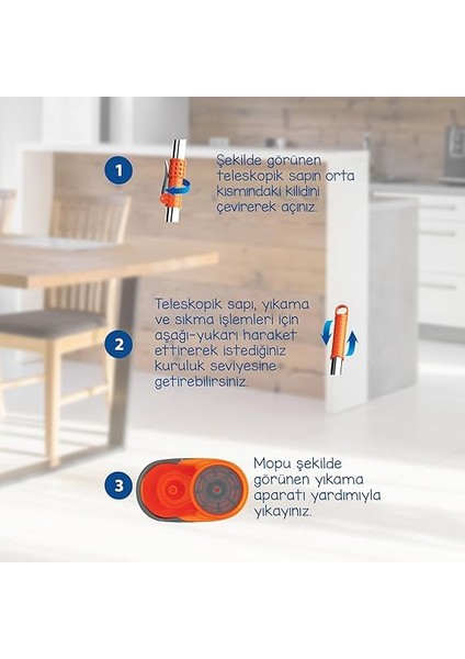 Focus Otomatik Temizlik Seti, Pedalsız Döner Sıkmalı 360 Başlıklı Mikrofiber Paspas fırsatları