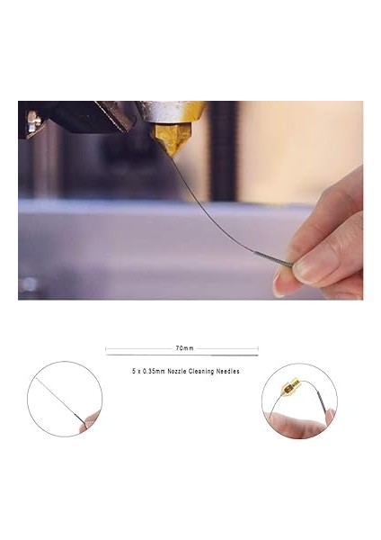 22 Adet 3D Yazıcı Nozulları Mk8 Nozul Ekstruder Baskı Kafası, 0.4 mm 10 Adet, 0.2mm 0.3mm 0.5mm 0.6mm 0.8mm 1.0mm Her 2 Adet, Temizleme Kiti-1 Cımbız, 1 Nozul Anahtarı, 10 Paket 0.35 mm indirimleri