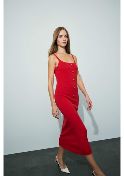 A Kesim Triko Askılı Midi ELBISE F7779AX25WN fiyatları