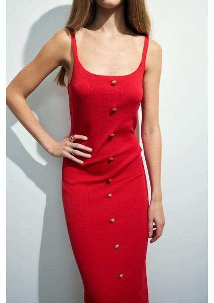 A Kesim Triko Askılı Midi ELBISE F7779AX25WN modelleri