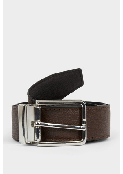 Erkek Dikdörtgen Toka Suni Deri Klasik Kemer G4433AXNS