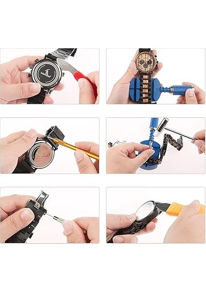 147 Adet Saat Tamir Alet Seti, Profesyonel Bahar Çubuğu Alet Seti, Taşıma Çantası ile Saat Bandı Bağlantı Pimi Alet Seti modelleri