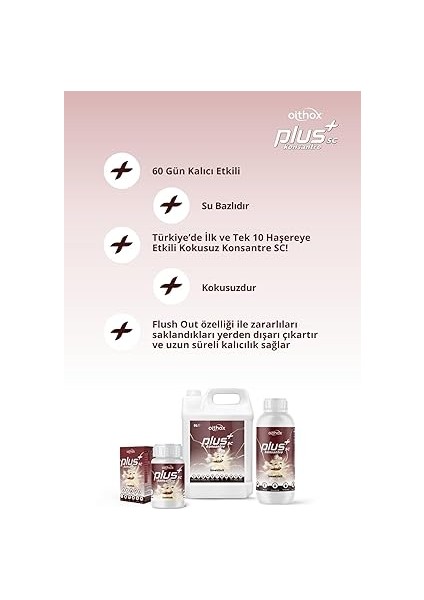 Plus Sc 50 ml Konsantre Haşere Ilacı, 10 Haşereye Karşı Etkili, Hamamböceği, Bit, Pire, Uyuz, Mite, Tahtakurusu fiyatları