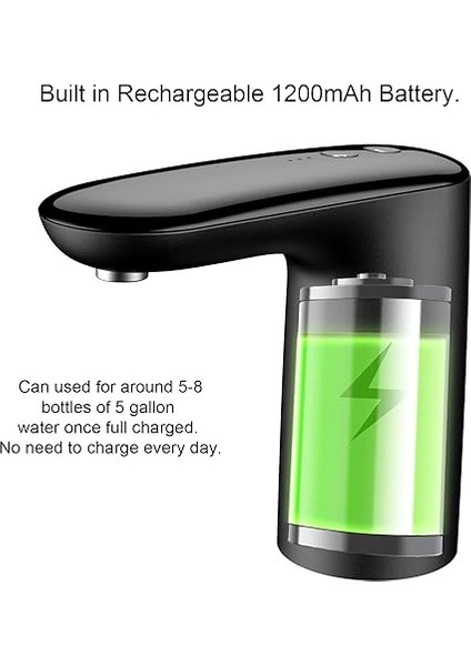 Su Şişesi Pompası Taşınabilir Elektrikli Su Sebili USB Şarj 2 Çalışma Modu 5 Galon Otomatik Anahtar Ev Ofis Açık Hava Için Içme Suyu Pompası fiyatları