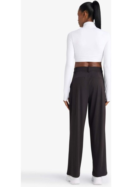 fit Wide Leg Geniş Paça Cepli Pileli Standart Boy Premium Sporcu PANTOLON F8232AX25WN