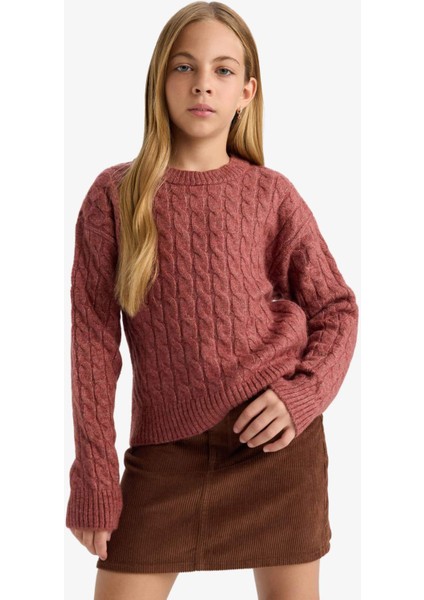 Kız Çocuk Bisiklet Yaka Triko Kazak F2748A825WN indirimleri